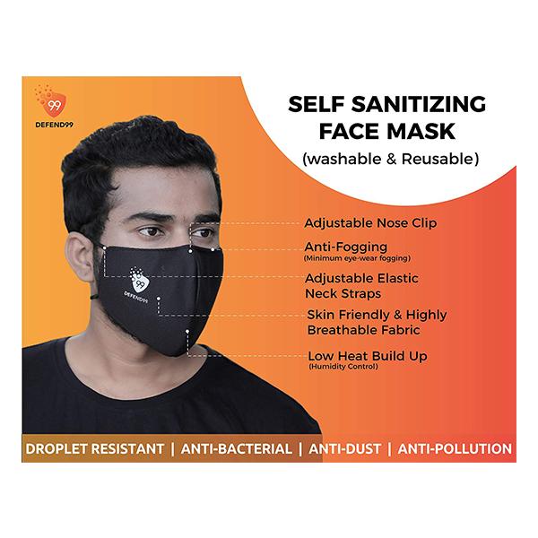 Defend99 Reusable Face Mask 1's - Face Mask
