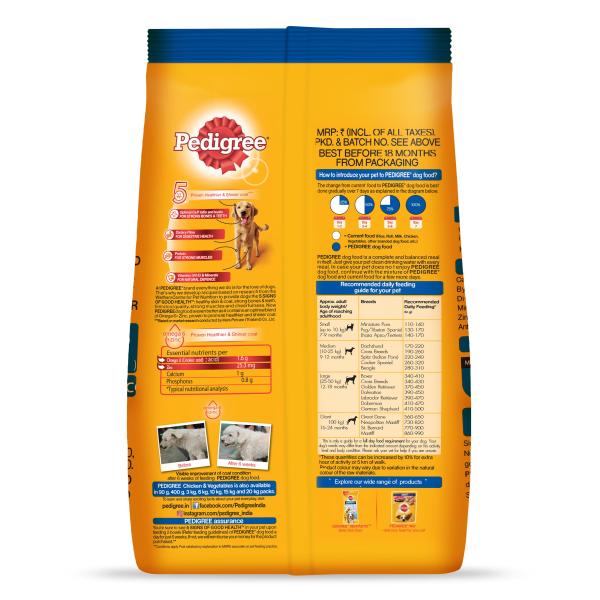 Pedigree Adult Chicken & Vegetables 1200 gm - Petfood