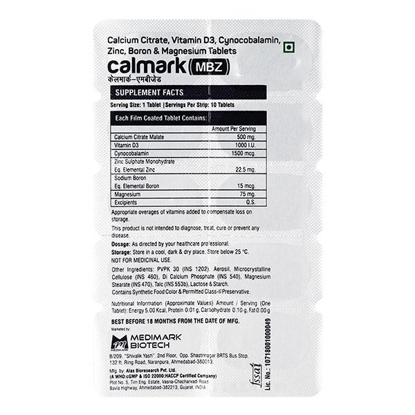 CALMARK MBZ Tablet 10's - Supplements-Vam