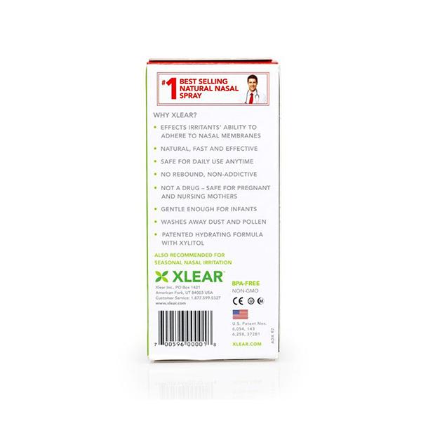 Xlear Adult Natural Saline Nasal Spray for Sinus and Allergy Relief 22 ml - Nasal Decongestion