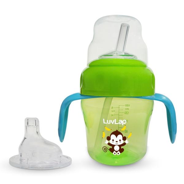 LuvLap Banana Time 2 in 1 Sipper - Green 150 ml - Feeding & Nursing