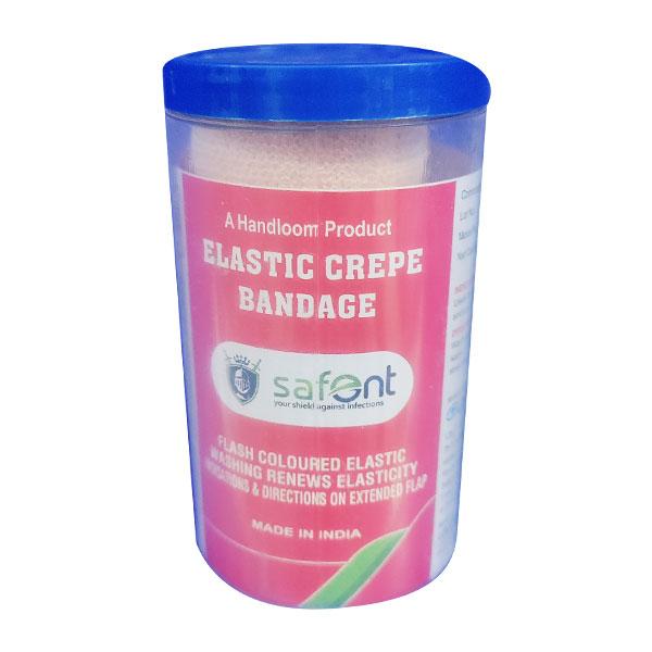 Netmeds | Safent Elastic Crepe Bandage (10 cm x 4 mtr) 1's
