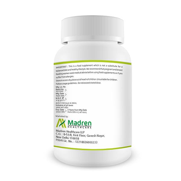Madren Healthcare Ginger Root 550mg Capsules 60's - Herbal Dietary Supplement