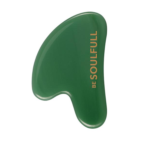 Be Soulfull Gua Sha Jade Face Massaging Stone - Natural Green 155 gm - Massagers
