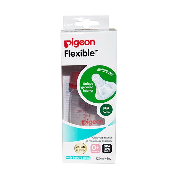 Netmeds | Pigeon Flexible 0+ Months PP Feeding Bottle - Red 120 ml