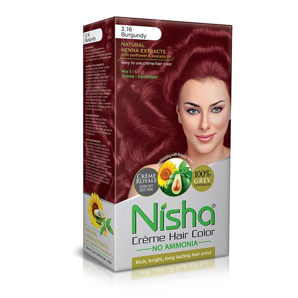 Netmeds | Nisha Creme Hair Color - 3.16 Burgundy 60 gm