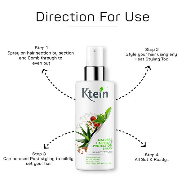Ktein Natural Hair Heat Protection Pre & Post Styling Hair Spray 100 ml - Hair Sprays & Mists