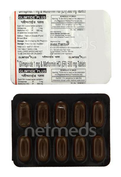 Glimtide Plus Tablet 10'S - Diabetes-Ant