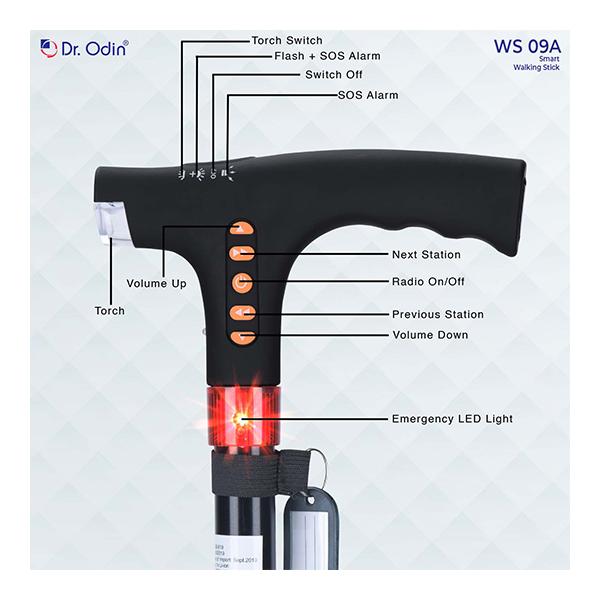 Dr. Odin Smart - Walking Stick (GB-819) - Wheelchairs & Walking Sticks