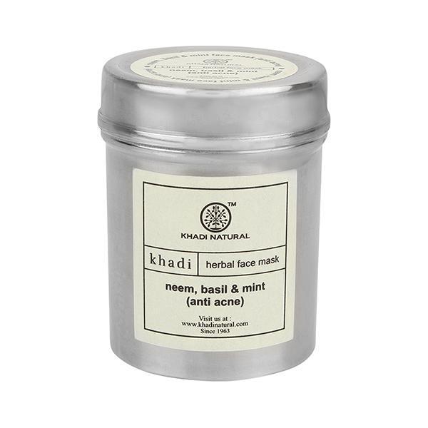 Khadi Natural Herbal Face Mask - Neem Basil & Mint 50 gm - Masks & Peels