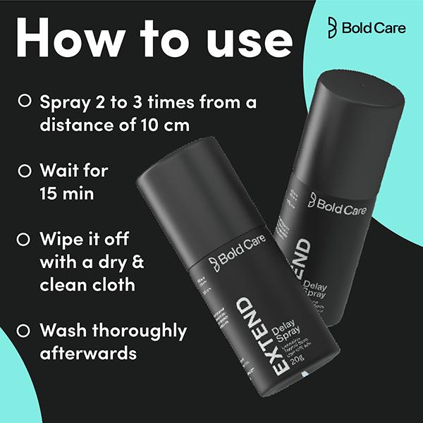 Bold Care Lube Combo Pack (Vibe Lube 100 ml - Strawberry + Extend Delay Spray 20 gm) - Intimate Spray