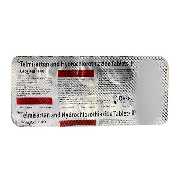 Gloritel H 40/12.5mg Tablet 10'S - Hypertension-Ang