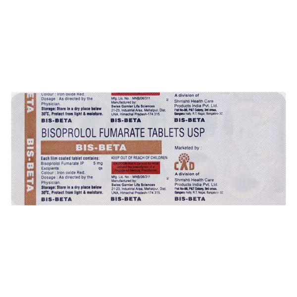 BIS Beta 5mg Tablet 10'S - Hypertension-Bet