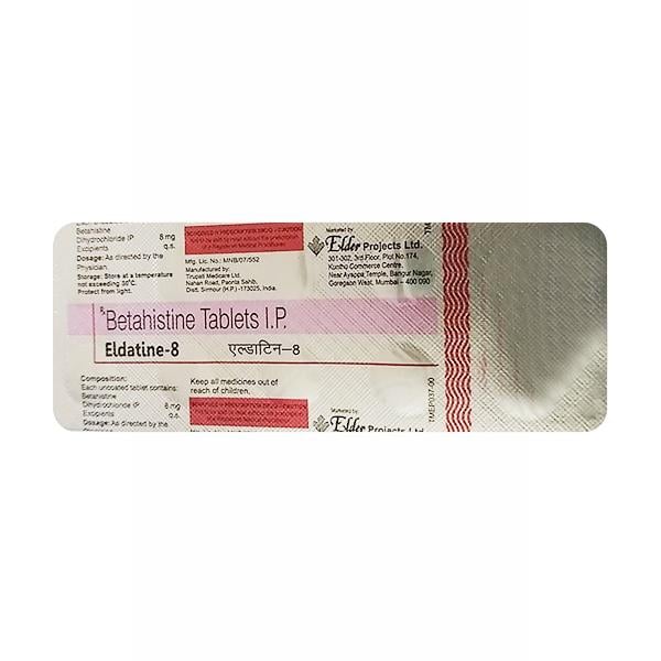 ELDATINE 8 Tablet 10's - Vertigo-Ant