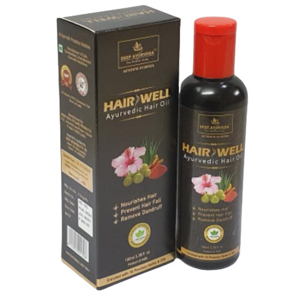 Deep Ayurveda Hair Well Ayurvedic Hair Oil 100 ml - Personal Care (Ayush)