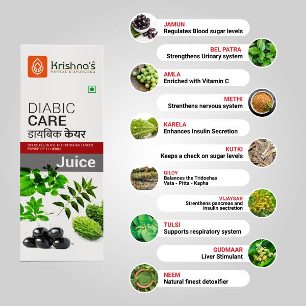 Krishna's Herbal & Ayurveda Diabic Care Juice 1000 ml - Diabetes Care (Ayush)