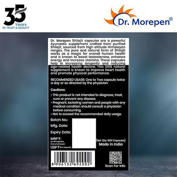 Dr. Morepen Shilajit Capsule 60's - Sexual Healthcare