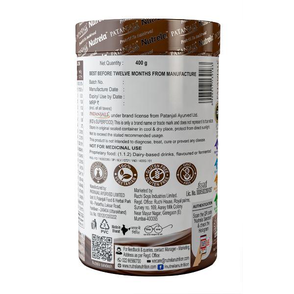 Patanjali Nutrela Kid's Superfood Powder - Chocolate 400 gm - Nutritional Supplement