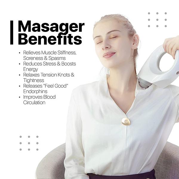 Vandelay Deep Tissue Gun Wireless Massager - White - Massagers