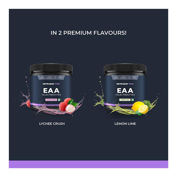Nutrabay Pro EAA + Electrolytes - Lychee Crush 250 gm - Amino Acids
