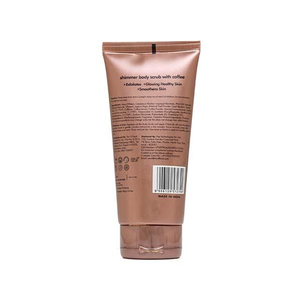 Mcaffeine Shimmer Body Scrub with Coffee for Smooth and Glowing Skin Limited Edition 150 gm - Scrubs & Exfoliants