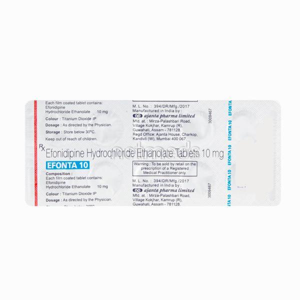 Efonta 10mg Tablet 10'S - Hypertension-Cal