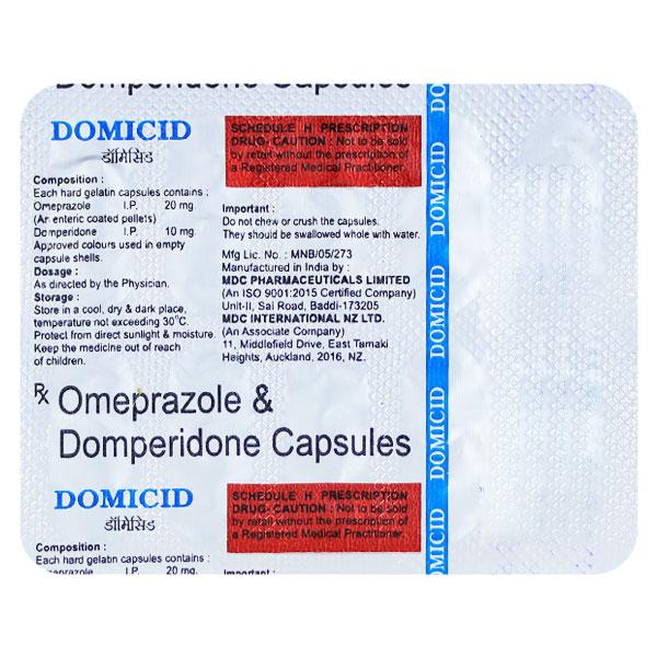 DOMICID Capsule 10's - Ulcer/Reflux/Flatulence-Aaa