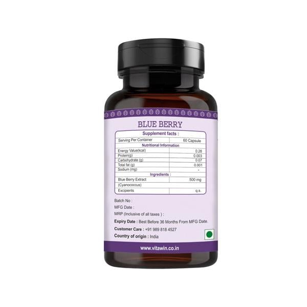 Vitawin Blue Berry Capsule 60's - Herbal Dietary Supplement