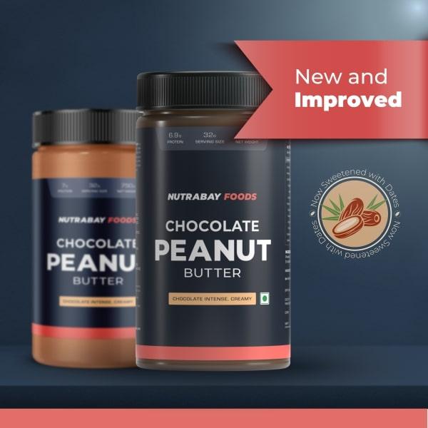 Nutrabay Foods Original Peanut Butter - Chocolate Intense, Creamy 750 gm - Nutritional Bars