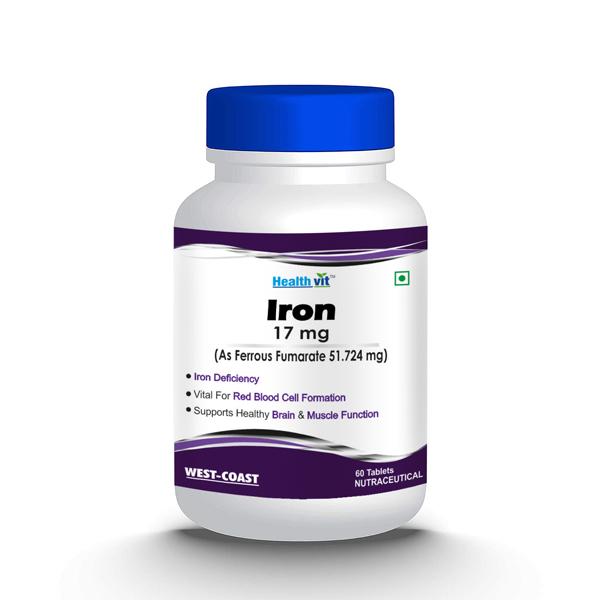 Netmeds | Healthvit Iron 17 mg Tablet 60's