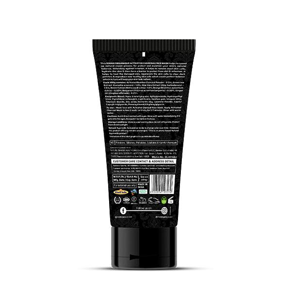 Khadi Organique Khadi Face Mask - Activated Bamboo Charcoal 100 gm - Personal Care (Ayush)