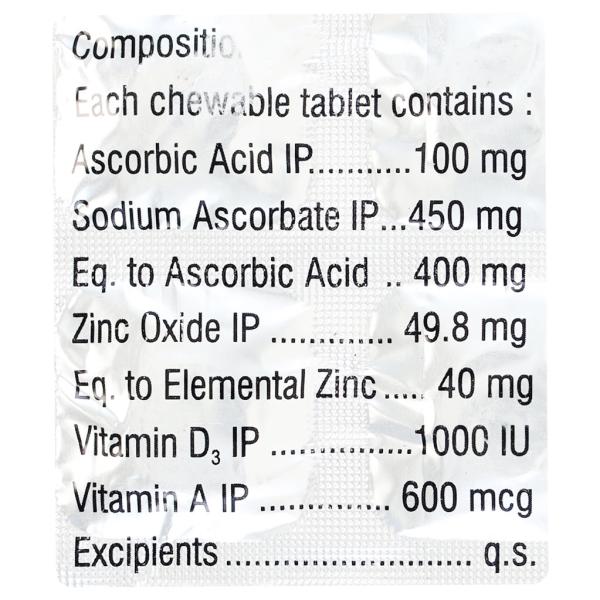 ZAC D Chewable Tablet 15's - Supplements-Vic