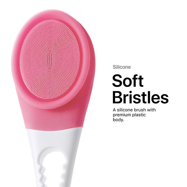 Vandelay Cleaner Brush Massager - Pink - Massagers
