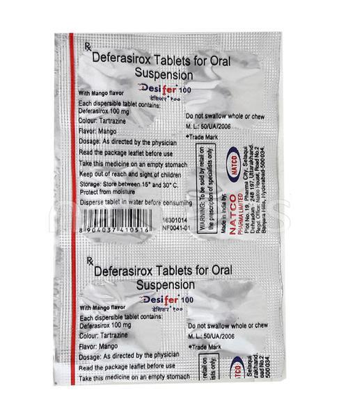 Desifer 100mg Tablet 6'S - Poisoning/Overdose-Ant