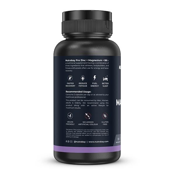 Nutrabay Pro Zinc Magnesium B6 500mg Capsule 60's - Calcium And Minerals