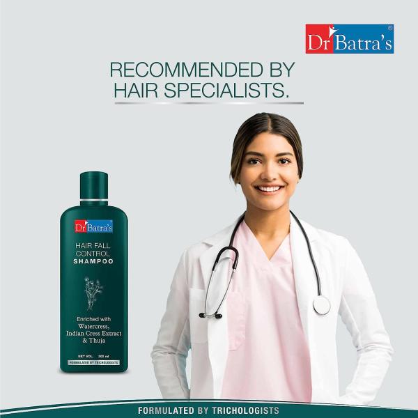 Dr Batra's Hair Vitalizing Serum 125 ml + Hair Fall Control Oil 200 ml + Hair Fall Control Shampoo 200 ml - Hair Treatment