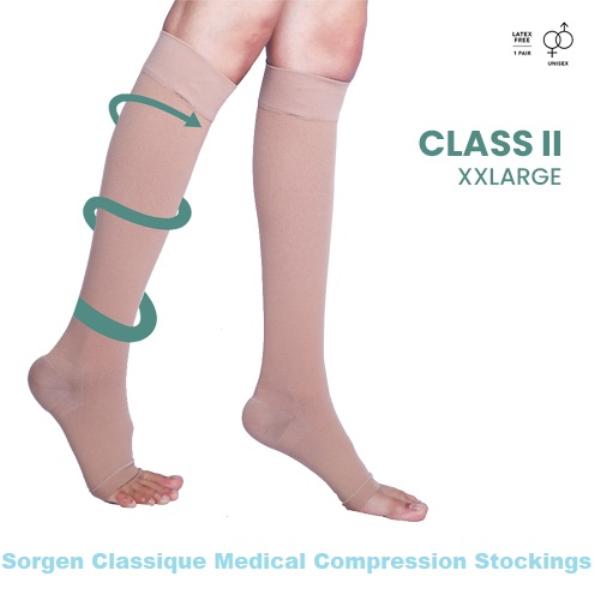 Sorgen Classique Medical Compression Stockings Class 2 Knee Length - XXLarge 1's - Knee/Leg Supports