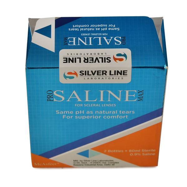 Silver Line Pro Saline Max Scleral Lens Solution (Pack of 2 x 80 ml) - Lens Solution