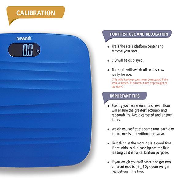 Newnik Personal Digital Weighing Scale - Blue - Weighing Scale