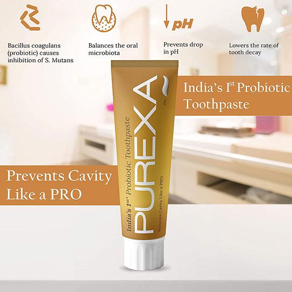 Purexa Probiotic Anticavity Toothpaste (Pack of 2 x 100 gm) - Toothpaste