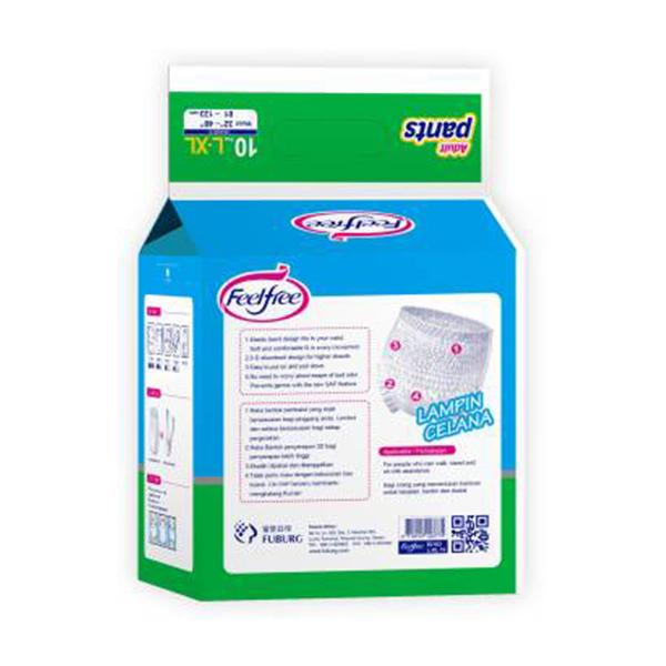 Feelfree Adult Pull Up Diaper - L-XL 10's - Adult Diapers & Pads