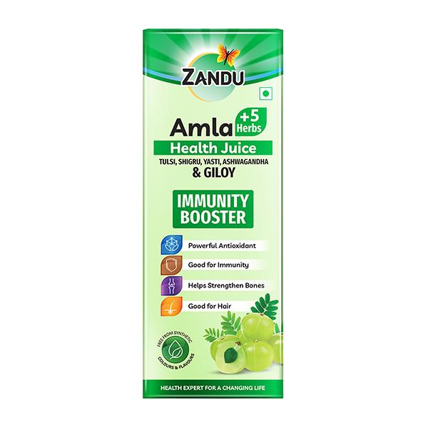 Zandu Amla + 5 Herbs Immunity Booster Health Juice 500 ml - Ayurvedic Juices