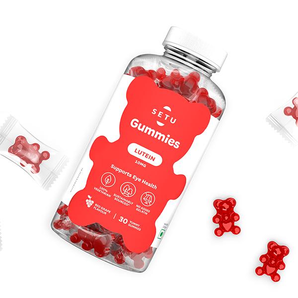 Setu Lutein 10 mg Gummies - Red Grape Flavour 30's - Multi-Vitamins