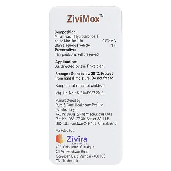 ZIVIMOX Eye Drops 5ml - Eye Infections-Eaa