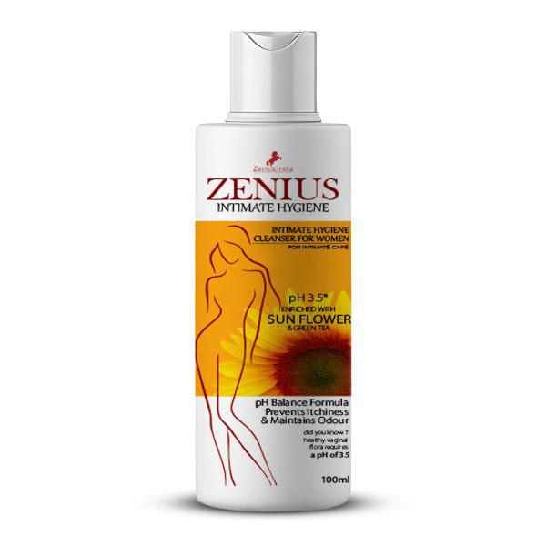 Zenius Intimate Hygiene pH 3.5 Cleanser for Women - Sunflower & Green Tea 100 ml - Personal Care (Ayush)