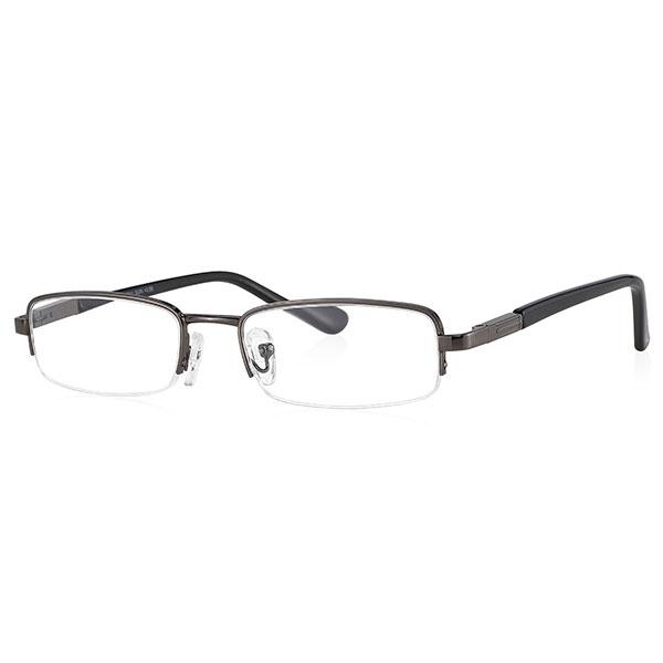 Netmeds | Klar Eye Half Rim Rectangle K-1011 Reading Glass - Gun (Optical Power +3.5)