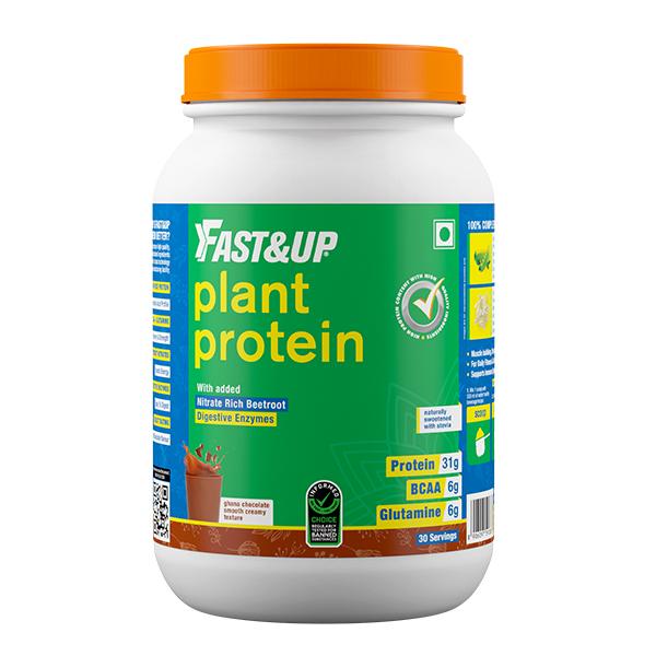 Fast&Up Plant Protein Isolate Powder - Chocolate Flavour 1035 gm - Protein Drink