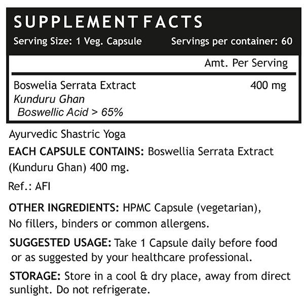 INLIFE Boswellia Serrata Capsules 60's - Herbal Dietary Supplement
