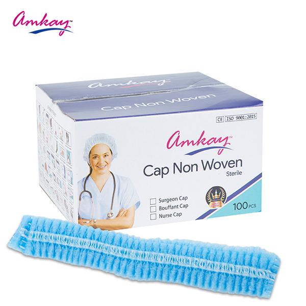 Netmeds | Amkay Cap Non Woven Bouffant Cap 100's
