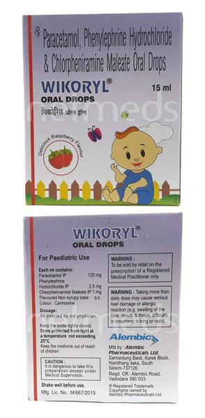 Wikoryl Oral Drops 15ml - Cough And Cold-Cou